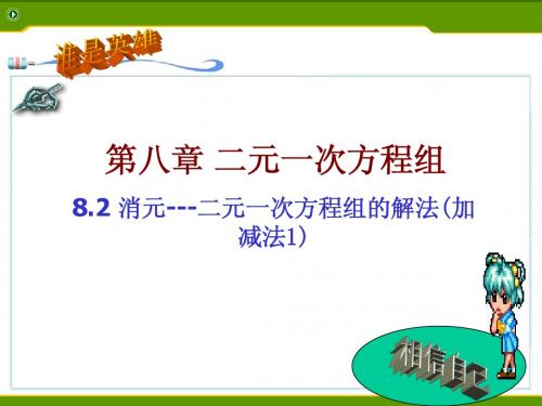 8.2消元 --二元一次方程组的解法(加减法1)