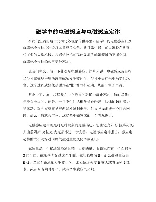 磁学中的电磁感应与电磁感应定律