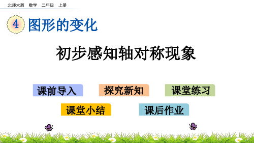 北师大版二年级数学上册 第四单元图形的变化 4.1  折一折,做一做
