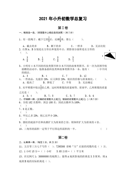2021年小升初数学总复习(可编辑) (27)