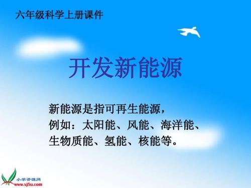 小学科学六年级上册《开发新能源》
