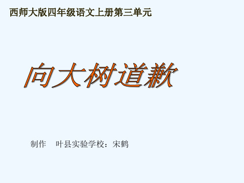 10、向大树道歉PPT