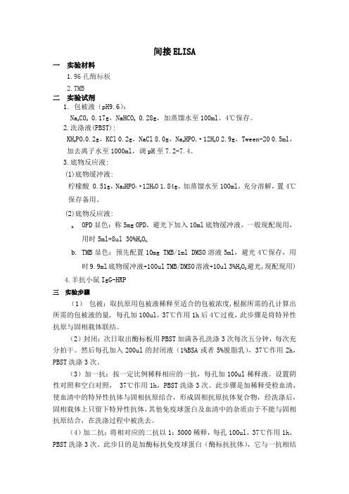 (完整版)间接ELISA实验方法