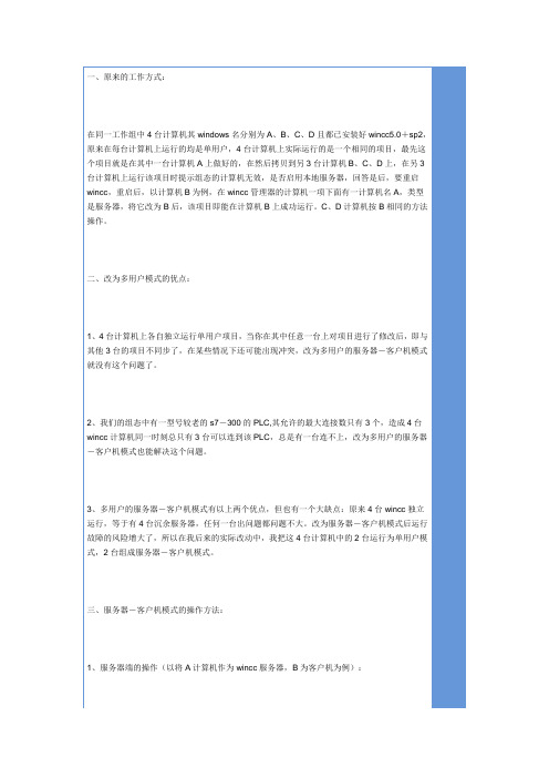 服务器-客户机WINCC