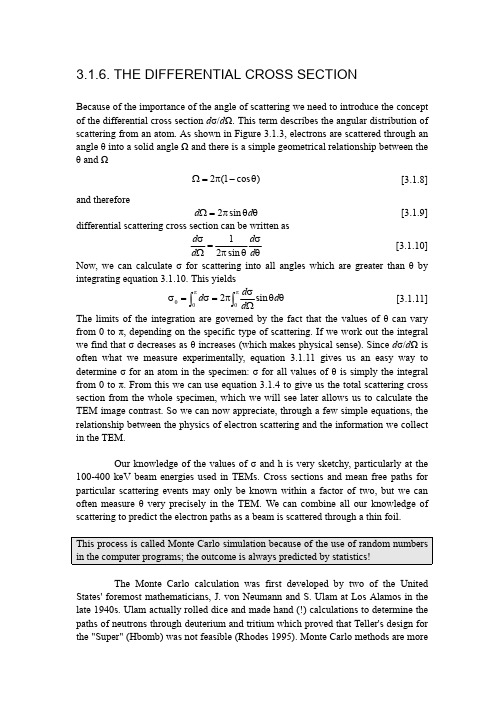 3.1.6. THE DIFFERENTIAL CROSS SECTION