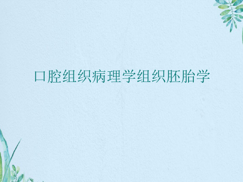 口腔组织病理学组织胚胎学