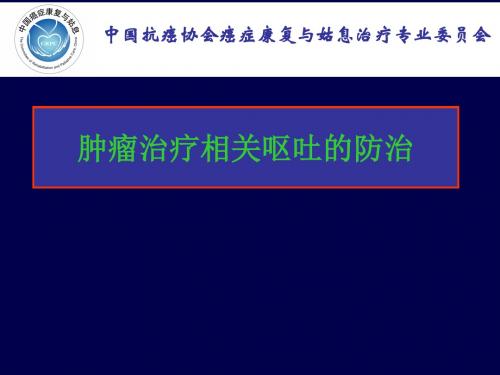 肿瘤治疗相关呕吐的治疗