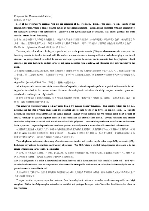 生物专业外语 文章翻译