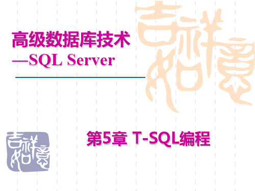 第5章TSQL编程