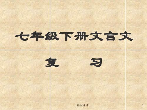 七年级语文下册文言文复习课件培训资料.ppt
