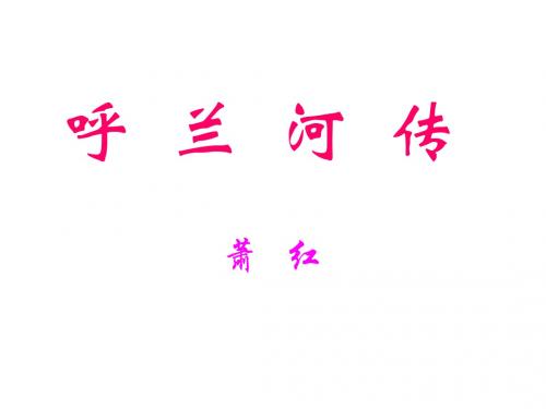 九年级语文呼兰河传2(2019年8月整理)