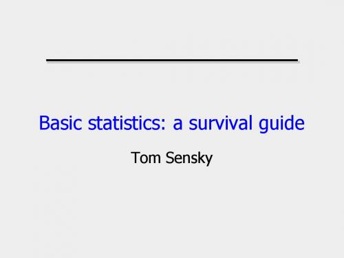 Basic statistics a survival guide