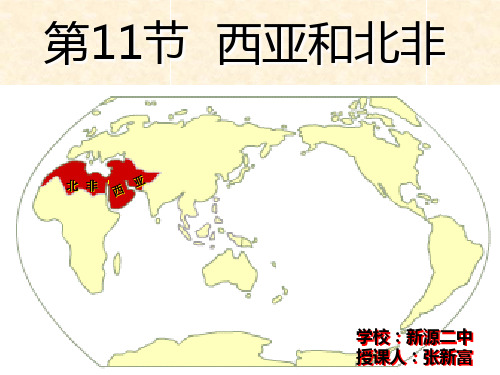 高三地理第一轮复习教案区域地理之世界地理部分---西亚和北非 全国通用