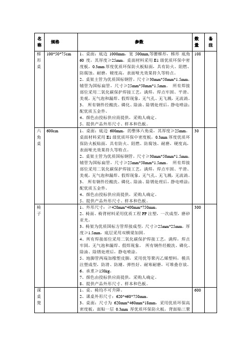 课座椅参数