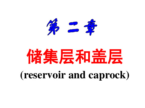 石油地质学 第二章 储集层及盖层之一