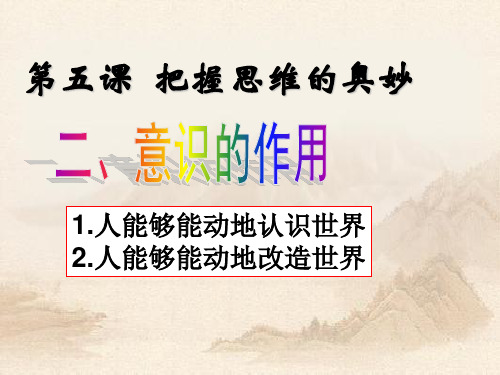 人教版高中政治意识的作用(共22张PPT)教育课件