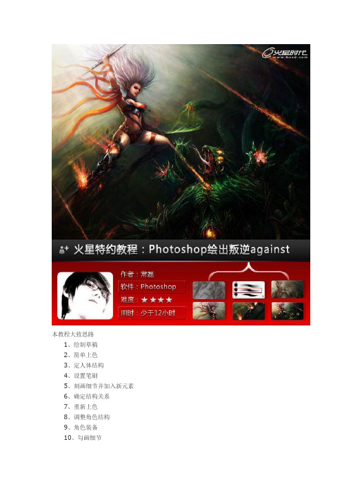 Photoshop绘制女战士大战腐蚀者场景