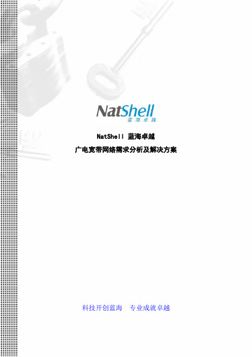 广电宽带网络计费系统需求分析及解决方案-蓝海卓越