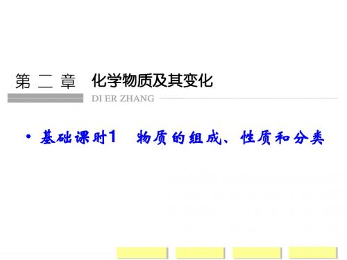 高考化学复习课件基础课时1 物质的组成、性质和分类