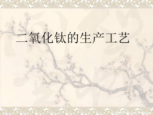 二氧化钛生产工艺简介