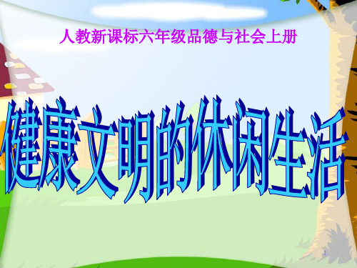 部编版六年级品德与社会精品课件 3健康文明的休闲生活