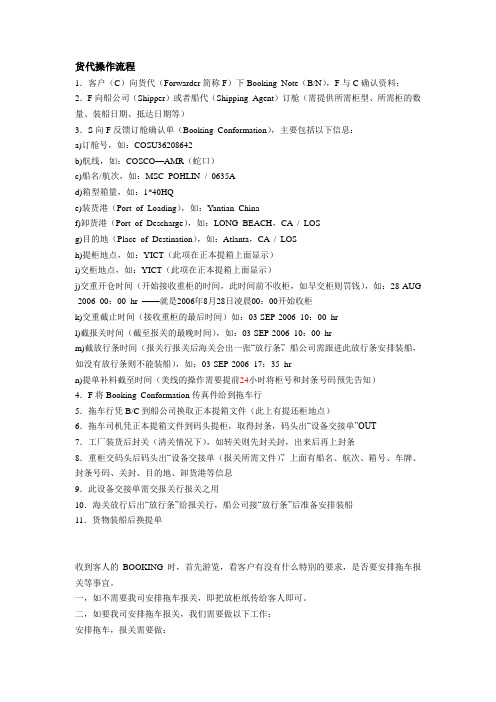 货代操作流程