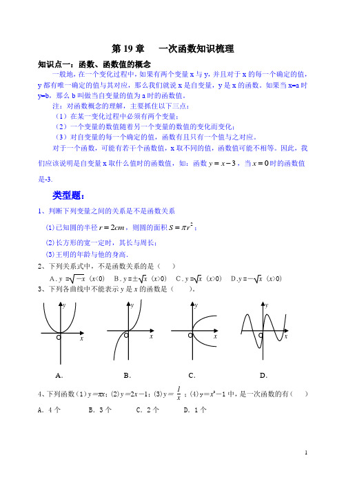 第19章   一次函数知识梳理xrr