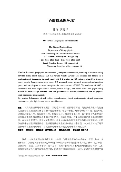 论虚拟地理环境