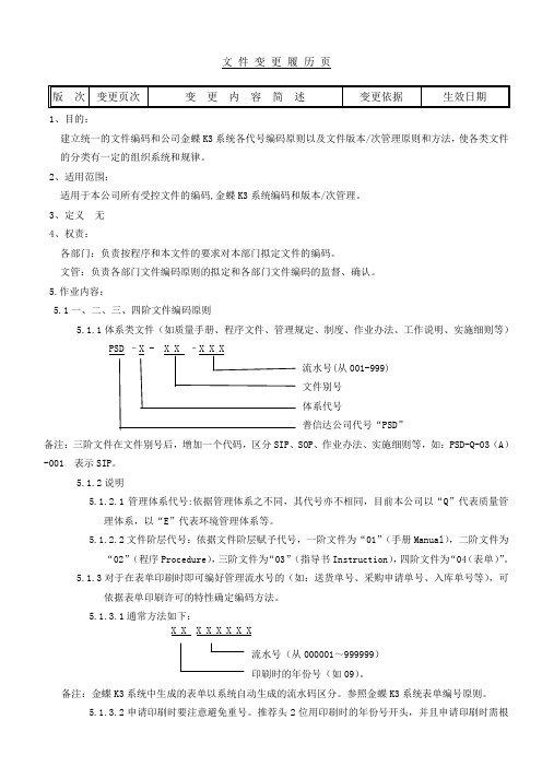 文件编码原则和版本次管理办法