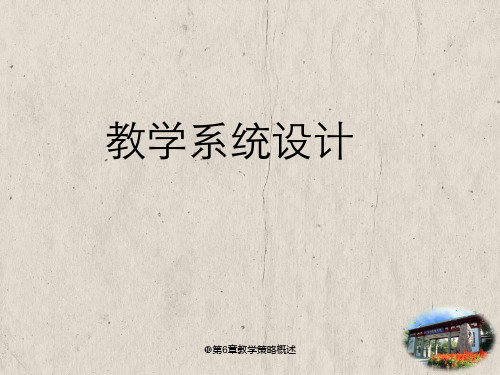 第6章教学策略概述