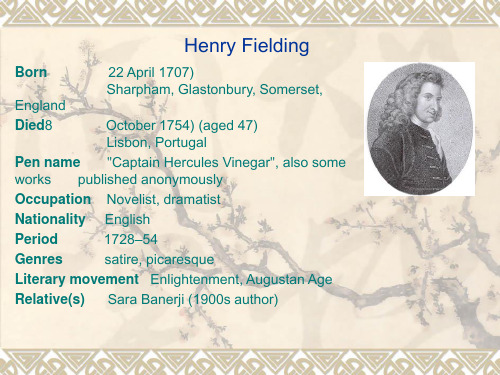 (原创)Henry Fielding 和 The History of the Life of the Late Mr Jonathan Wild the Great