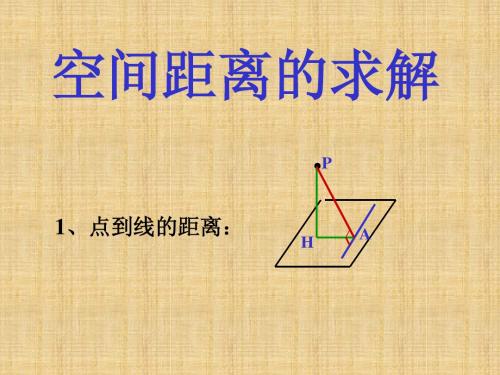 【PPT】空间距离的求解