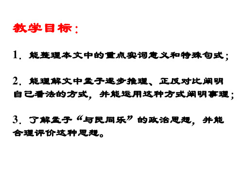 庄暴见孟子 (PPT)5-2