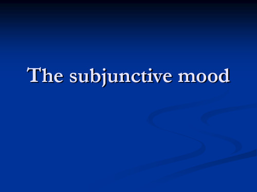 subjunctive mood