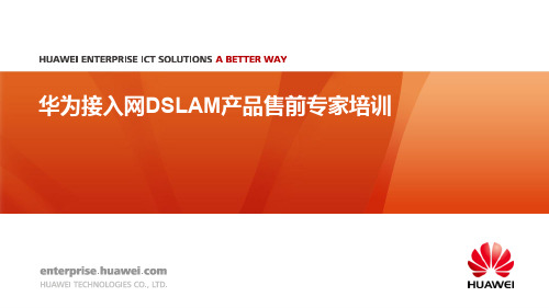华为接入网DSLAM产品售前专家培训
