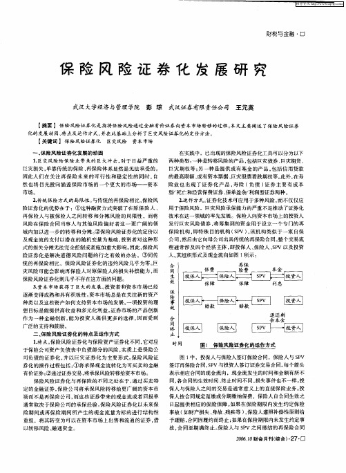 保险风险证券化发展研究