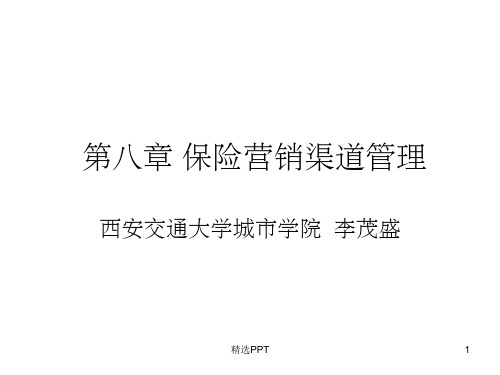 《保险营销渠》PPT课件