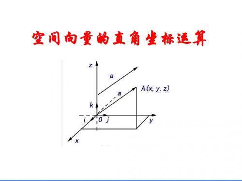06空间向量的直角坐标运算