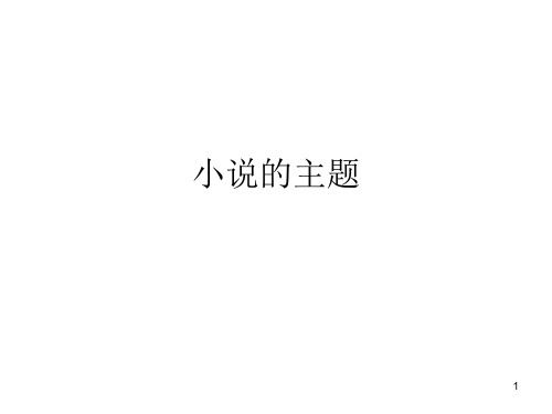小说的主题(整理)ppt课件