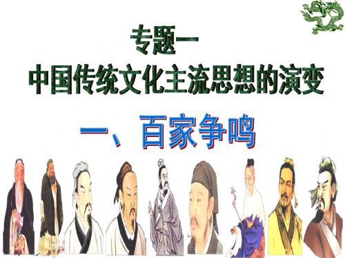 高中历史百家争鸣优秀教学PPT33 人民版
