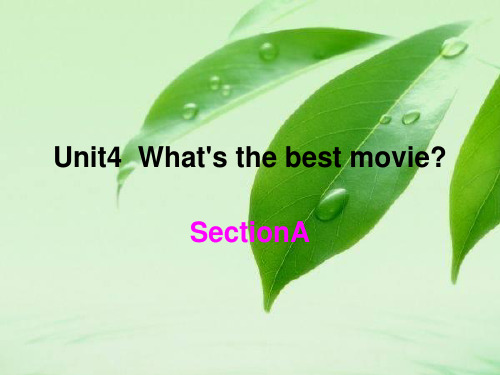 Unit4 What's the best movie SectionA课件