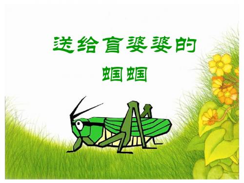 苏教版语文二年级上册5《送给盲婆婆的蝈蝈》(含反思)