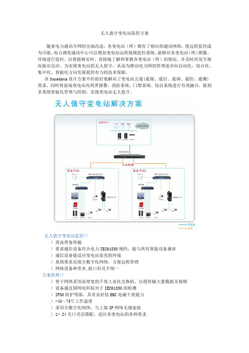 无人值守变电站监控方案