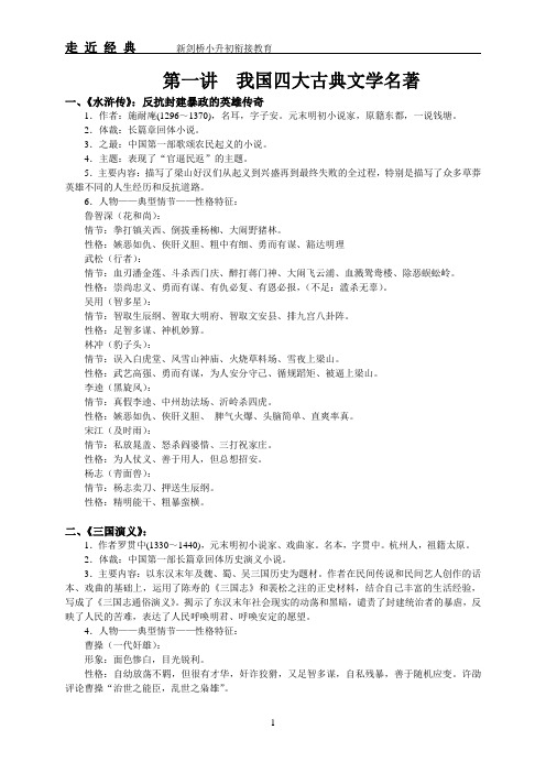 第一讲  我国四大古典文学名著
