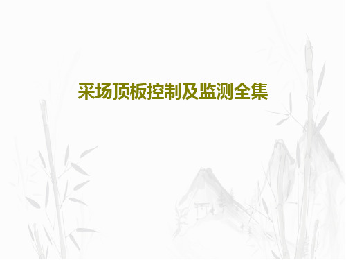 采场顶板控制及监测全集共33页PPT