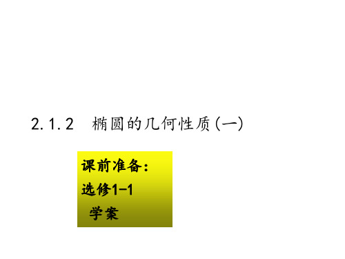 高考数学复习课件：椭圆性质+(共12张PPT)