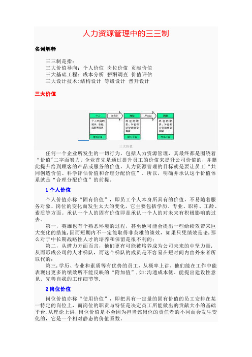 人力资源管理中的三三制