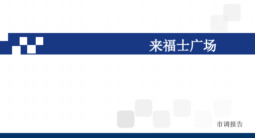 来福士市调报告