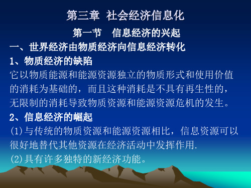 第三章 社会经济信息化