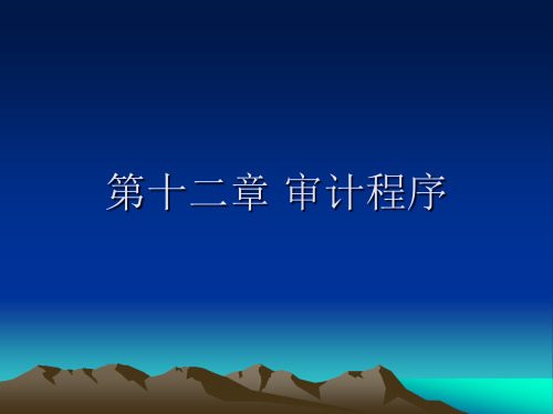 审计程序